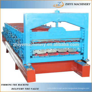 Double Decker Roofing & Wall Tiles Roll Forming Equipment Making Forming Line